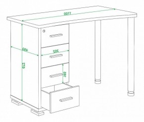 Стол письменный Домино СКМ-50 в Приобье - priobie.mebel24.online | фото 6