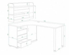 Стол письменный Домино СР-145СМ в Приобье - priobie.mebel24.online | фото 2