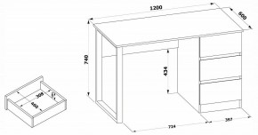 Стол письменный СПм-205 в Приобье - priobie.mebel24.online | фото 4