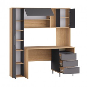 Стол рабочий 12.95 N Комфорт (Дуб сонома, Темно - серый U2601) в Приобье - priobie.mebel24.online | фото 2