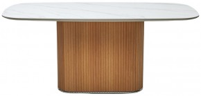Стол TAMPA 180 цвет БЕЛЫЙ МРАМОР M326, керамика / Каркас OAK, ®DISAUR в Приобье - priobie.mebel24.online | фото 9