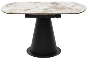 Стол TERAMO 135 GLOSS GRAND JADE SOLID CERAMIC, керамика, поворотн.механизм / Черный каркас, ®DISAUR в Приобье - priobie.mebel24.online | фото 16