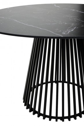 Стол TERNI 120 MATT BLACK MARBLE SOLID CERAMIC Черный мрамор матовый, керамика /Черн.каркас, ®DISAUR в Приобье - priobie.mebel24.online | фото 5