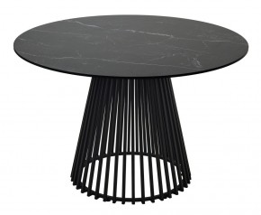 Стол TERNI 120 MATT BLACK MARBLE SOLID CERAMIC Черный мрамор матовый, керамика /Черн.каркас, ®DISAUR в Приобье - priobie.mebel24.online | фото 8