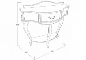Стол туалетный Джульетта в Приобье - priobie.mebel24.online | фото 2