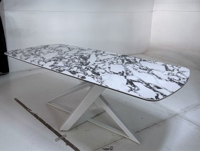 Стол VICENZA 220 BULGARI WHITE, керамика / белый, ®DISAUR в Приобье - priobie.mebel24.online | фото 7