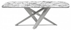 Стол VICENZA 220 BULGARI WHITE, керамика / белый, ®DISAUR в Приобье - priobie.mebel24.online | фото 8