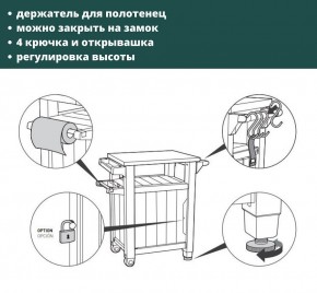 Столик для барбекю 105л (Unity 105L) графит в Приобье - priobie.mebel24.online | фото 5