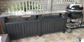 Столик для барбекю 415 Л (Unity Chef 415 L) графит в Приобье - priobie.mebel24.online | фото 1