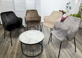 Стул AMARETTO VBP208 античный серо-бежевый/ черный каркас, М-City в Приобье - priobie.mebel24.online | фото 2