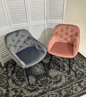 Стул BREEZE BLUVEL-14 GREY, велюр / черный каркас М-City в Приобье - priobie.mebel24.online | фото 3