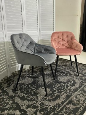 Стул BREEZE BLUVEL-14 GREY, велюр / черный каркас М-City в Приобье - priobie.mebel24.online | фото 4