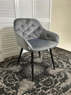 Стул BREEZE BLUVEL-14 GREY, велюр / черный каркас М-City в Приобье - priobie.mebel24.online | фото 6