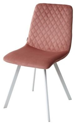 Стул DAIQUIRI BLUVEL-52 PINK / белый каркас, велюр М-City в Приобье - priobie.mebel24.online | фото 1