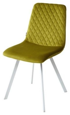 Стул DAIQUIRI BLUVEL-75 OLIVA / белый каркас, велюр М-City в Приобье - priobie.mebel24.online | фото 1