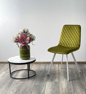 Стул DAIQUIRI BLUVEL-75 OLIVA / белый каркас, велюр М-City в Приобье - priobie.mebel24.online | фото 3