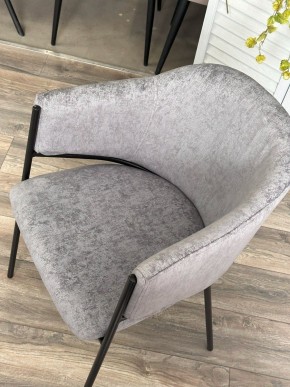 Стул ДИЛЛ, цвет RAIN 17 серый, велюр / черный каркас М-City в Приобье - priobie.mebel24.online | фото 7