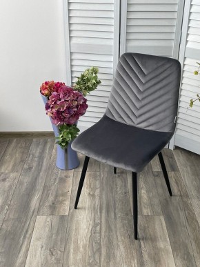 Стул DUKE BLUVEL-14 GREY, велюр / черный каркас М-City в Приобье - priobie.mebel24.online | фото 5