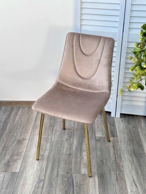 Стул ELLI BLUVEL-40 Бежевый, велюр / золотой каркас М-City в Приобье - priobie.mebel24.online | фото 3