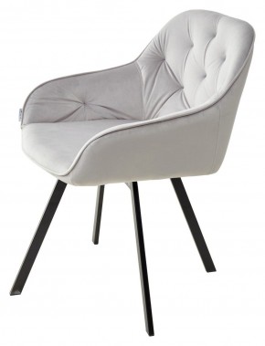 Стул GALE 360 град. поворот. BLUVEL-03 LIGHT GREY, велюр/ черный каркас, М-City в Приобье - priobie.mebel24.online | фото 5