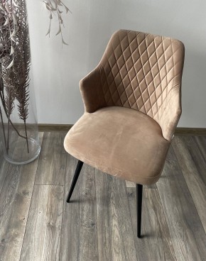 Стул HERMAN 360 град. БЕЖЕВЫЙ #5, велюр / черный каркас М-City в Приобье - priobie.mebel24.online | фото 2