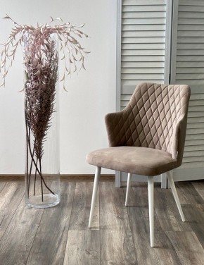 Стул HERMAN 360 град. ЛАТТЕ #25, велюр / белый каркас М-City в Приобье - priobie.mebel24.online | фото 2