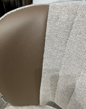 Стул HERMES WZ2042-02 светло-бежевый фактурный велюр/ HK017-31 серо-коричневый PU, М-City в Приобье - priobie.mebel24.online | фото 2