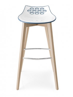 Стул JAM W CB/1487, ash.P19W OAK NATURAL/ P799-P852 WHITE/ TRANSPARENT RED в Приобье - priobie.mebel24.online | фото