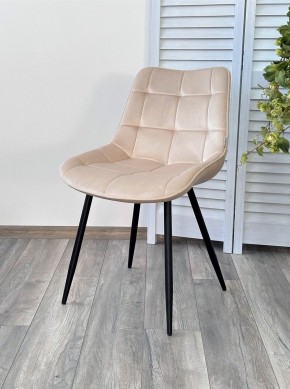 Стул MIAMI G062-03 светлый беж, велюр / черный каркас М-City в Приобье - priobie.mebel24.online | фото 4
