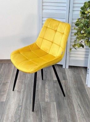 Стул MIAMI G062-20 желтый, велюр / черный каркас М-City в Приобье - priobie.mebel24.online | фото 4