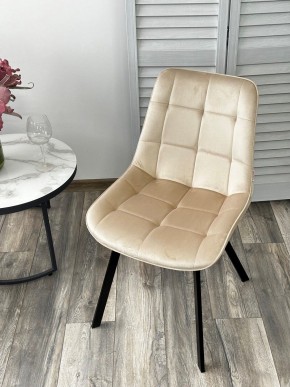 Стул ONION G062-03 светлый беж, велюр/ черный каркас М-City в Приобье - priobie.mebel24.online | фото 2
