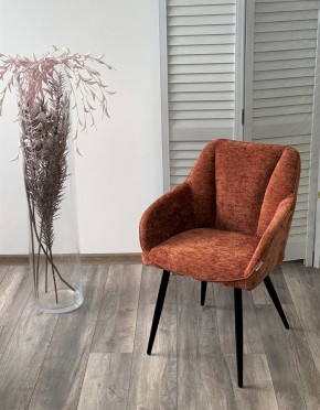 Стул REFLET 3018-09 терракотовый, шенилл / черный каркас, ®DISAUR в Приобье - priobie.mebel24.online | фото 3
