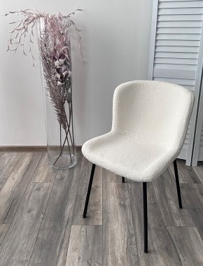 Стул RIYA UF992-01 Белый, teddy / черный каркас М-City в Приобье - priobie.mebel24.online | фото 5