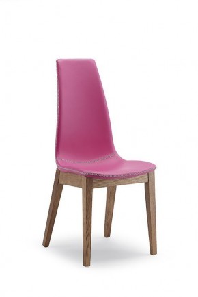 СТУЛ  SELLY, ASH WALNUT 167/ SOFT PIENO FIORE 275 FUSSIA с черн.строчкой в Приобье - priobie.mebel24.online | фото