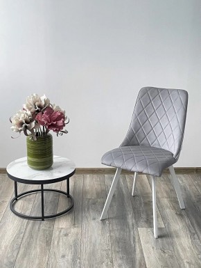 Стул TYCOON BLUVEL-03 LIGHT GREY / белый каркас М-City в Приобье - priobie.mebel24.online | фото 2