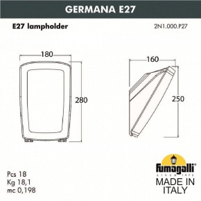 Светильник на штанге Fumagalli Germana 2N1.000.000.AYF1R в Приобье - priobie.mebel24.online | фото 3