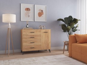 СВЕТЛАНА LOFT Комод-тумба  (дуб золотой) в Приобье - priobie.mebel24.online | фото 3