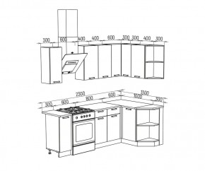 ТЕХНО Кухонный гарнитур угловой 1,7х1,3 м Компоновка №6 в Приобье - priobie.mebel24.online | фото 8