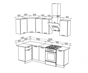 ТЕХНО Кухонный гарнитур угловой 1,8х1,1 м Компоновка №6 в Приобье - priobie.mebel24.online | фото 6