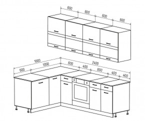 ТЕХНО Кухонный гарнитур угловой 2,4х1,6 м Компоновка №4 в Приобье - priobie.mebel24.online | фото 6