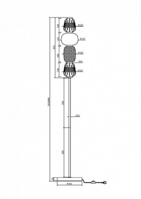 Торшер Maytoni Pattern MOD267FL-L32CH3K в Приобье - priobie.mebel24.online | фото 2