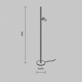 Торшер Maytoni Thin MOD395FL-L28B3K в Приобье - priobie.mebel24.online | фото 5