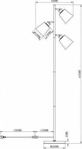 Торшер Moderli Floor V3050-3F в Приобье - priobie.mebel24.online | фото 3