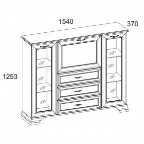 Тумба 2V1D3S, TIFFANY, цвет вудлайн кремовый в Приобье - priobie.mebel24.online | фото 2