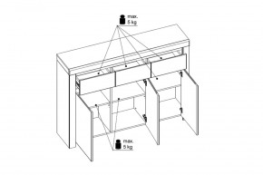 Тумба 3D3S, TAURUS, цвет белыйдуб вотан в Приобье - priobie.mebel24.online | фото 1
