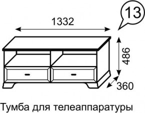 Тумба для телеаппаратуры Венеция 13 бодега в Приобье - priobie.mebel24.online | фото 2