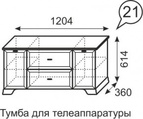 Тумба для телеаппаратуры Венеция 21 бодега в Приобье - priobie.mebel24.online | фото 3