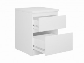 Тумба КАСТОР малая с двумя ящиками, цвет белый в Приобье - priobie.mebel24.online | фото 2