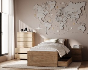 Тумба КАСТОР малая с двумя ящиками, цвет Дуб Сонома в Приобье - priobie.mebel24.online | фото 3
