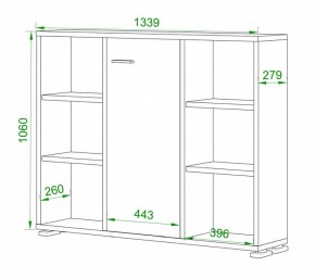 Тумба комбинированная Домино нельсон ПУ-60-2 в Приобье - priobie.mebel24.online | фото 2